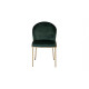 Chair Milton Metal seat Fabric 500x560x825 green gold Chair Milton Metal seat Fabric 500x560x825 green gold