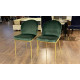 Chair Milton Metal seat Fabric 500x560x825 green gold Chair Milton Metal seat Fabric 500x560x825 green gold