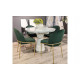 Chair Milton Metal seat Fabric 500x560x825 green gold Chair Milton Metal seat Fabric 500x560x825 green gold