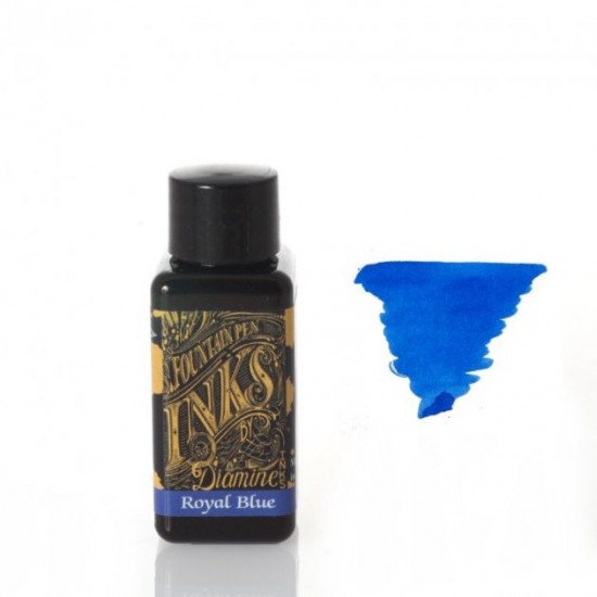Чорнило для пір'яних ручок Diamine Ink 30мол Royal Blue Синій Чорнило для пір'яних ручок Diamine Ink 30мол Royal Blue Синій