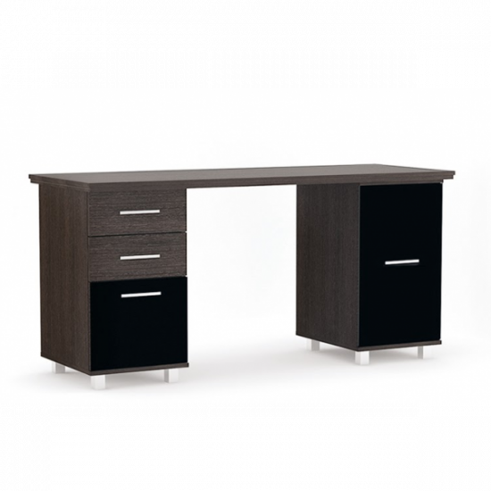 Desk 13ST for the living room made of chipboard + MDF Florence MF Modern Wenge + Black