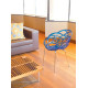 Armchair Papatya Flora-ML transparent-smoky seat, chrome legs Armchair Papatya Flora-ML transparent-smoky seat, chrome legs