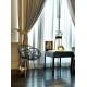 Armchair Papatya Flora-ML transparent-smoky seat, chrome legs Armchair Papatya Flora-ML transparent-smoky seat, chrome legs
