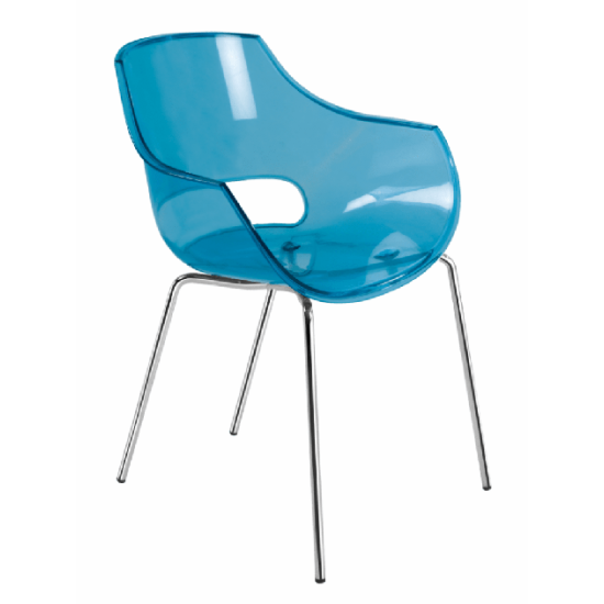 Armchair Papatya Opal transparent blue Armchair Papatya Opal transparent blue