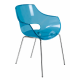 Armchair Papatya Opal transparent blue Armchair Papatya Opal transparent blue
