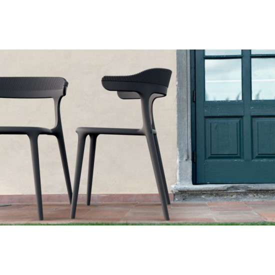 Armchair Papatya Luna-Stripe anthracite seat, anthracite top Armchair Papatya Luna-Stripe anthracite seat, anthracite top