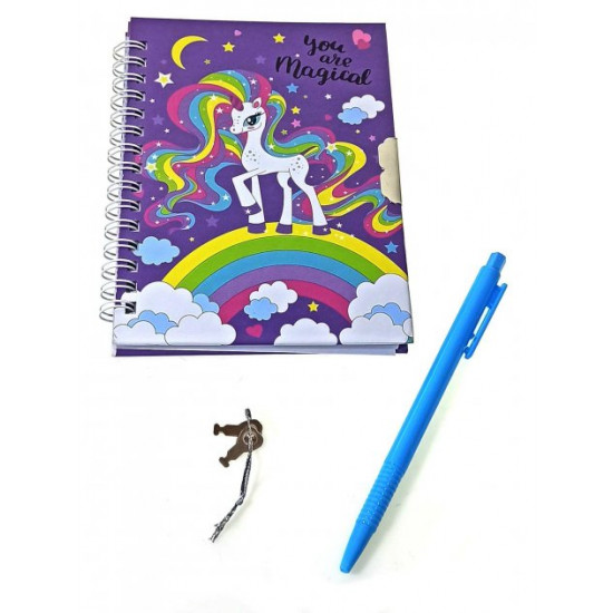 Notebook for girls with lock and pen 18x19x2 cm 34211C Notebook for girls with lock and pen 18x19x2 cm 34211C