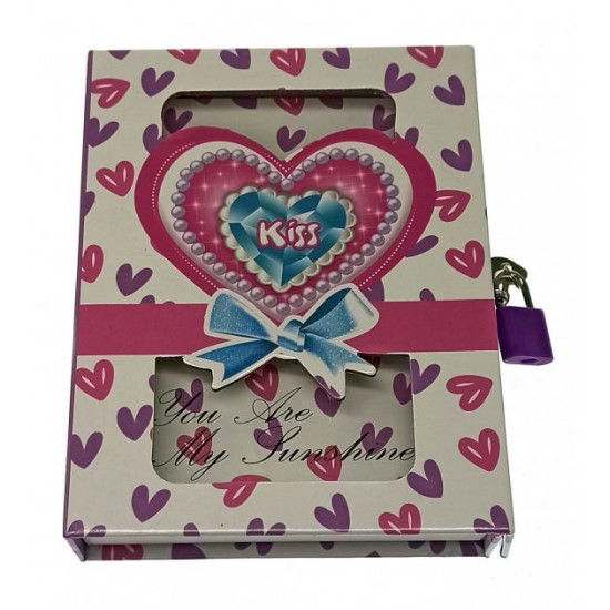 Notebook for girls with a lock 16.5x13x3 cm 34199B Notebook for girls with a lock 16.5x13x3 cm 34199B