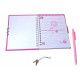 Notebook for girls with lock and pen 18x19x2 cm 34211B Notebook for girls with lock and pen 18x19x2 cm 34211B