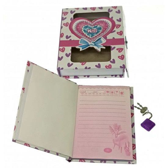 Notebook for girls with a lock 16.5x13x3 cm 34199B Notebook for girls with a lock 16.5x13x3 cm 34199B