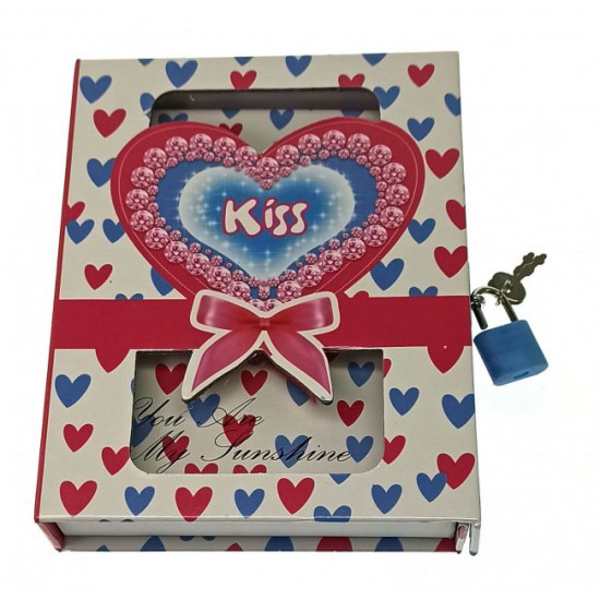 Notebook for girls with a lock 16.5x13x3 cm 34199 Notebook for girls with a lock 16.5x13x3 cm 34199