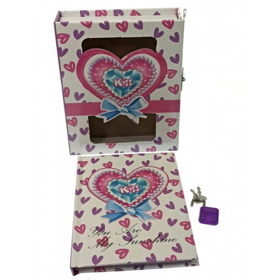 Notebook for girls with a lock 16.5x13x3 cm 34199B Notebook for girls with a lock 16.5x13x3 cm 34199B
