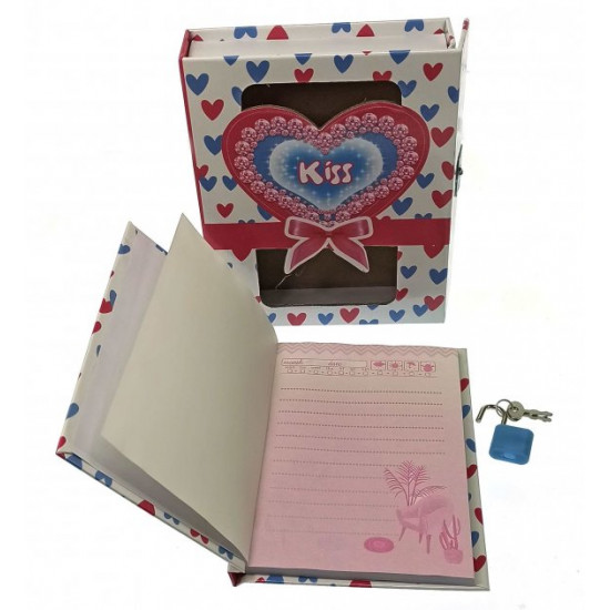 Notebook for girls with a lock 16.5x13x3 cm 34199 Notebook for girls with a lock 16.5x13x3 cm 34199