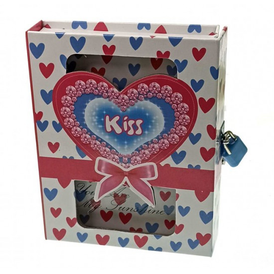Notebook for girls with a lock 16.5x13x3 cm 34199 Notebook for girls with a lock 16.5x13x3 cm 34199