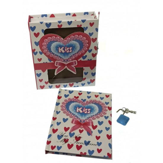 Notebook for girls with a lock 16.5x13x3 cm 34199 Notebook for girls with a lock 16.5x13x3 cm 34199