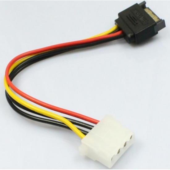Кабель переходник 1x SATA 15 Pin -> MOLEX 18AWG(IDE 4pin) (537446730) Разноцветный Кабель переходник 1x SATA 15 Pin -> MOLEX 18AWG(IDE 4pin) (537446730) Разноцветный
