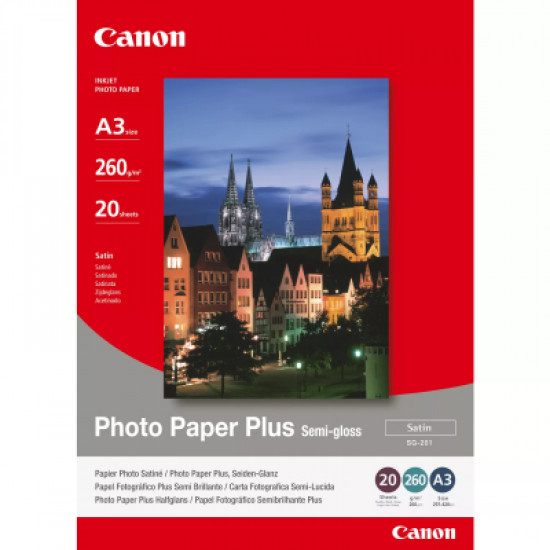 Бумага Canon A3 Photo Paper Plus Semi-gloss SG-201, 20sh (1686B026) Бумага Canon A3 Photo Paper Plus Semi-gloss SG-201, 20sh (1686B026)