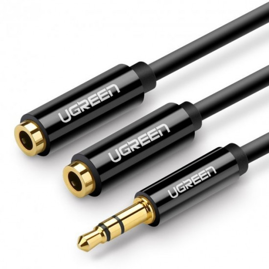 Cable UGREEN AV123 3.5mm Stereo Audio Splitter Cable with Braid 20cm Black (10532) Cable UGREEN AV123 3.5mm Stereo Audio Splitter Cable with Braid 20cm Black (10532)
