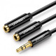 Cable UGREEN AV123 3.5mm Stereo Audio Splitter Cable with Braid 20cm Black (10532) Cable UGREEN AV123 3.5mm Stereo Audio Splitter Cable with Braid 20cm Black (10532)