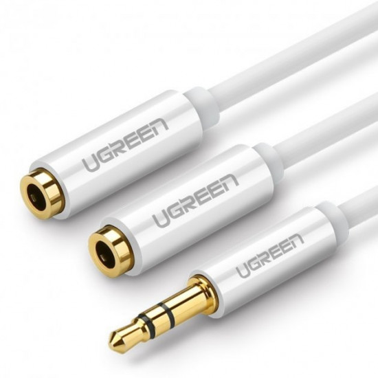 Cable UGREEN AV123 3.5mm Stereo Audio Splitter Cable with Braid 20cm White (10780) Cable UGREEN AV123 3.5mm Stereo Audio Splitter Cable with Braid 20cm White (10780)