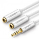 Cable UGREEN AV123 3.5mm Stereo Audio Splitter Cable with Braid 20cm White (10780) Cable UGREEN AV123 3.5mm Stereo Audio Splitter Cable with Braid 20cm White (10780)