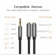 Cable UGREEN AV123 3.5mm Stereo Audio Splitter Cable with Braid 20cm White (10780) Cable UGREEN AV123 3.5mm Stereo Audio Splitter Cable with Braid 20cm White (10780)
