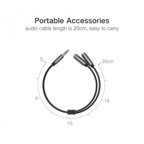 Cable UGREEN AV123 3.5mm Stereo Audio Splitter Cable with Braid 20cm White (10780) Cable UGREEN AV123 3.5mm Stereo Audio Splitter Cable with Braid 20cm White (10780)