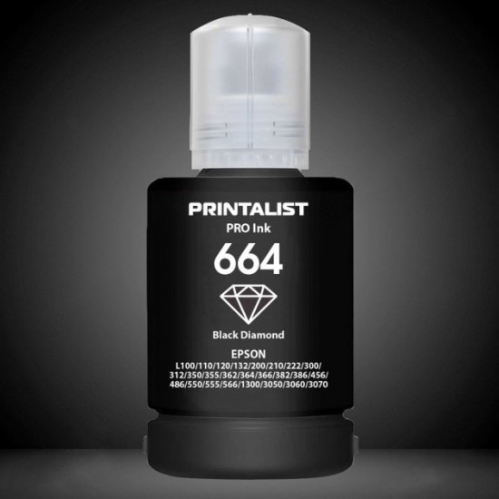 Чорнило для Epson L386 PRINTALIST 664 Black 140г PL664B Чорнило для Epson L386 PRINTALIST 664 Black 140г PL664B