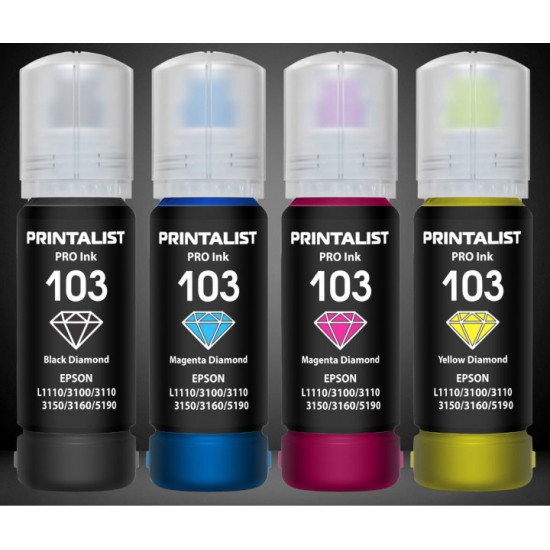 Чорнило для Epson 103 Multipack PRINTALIST 4х70г PL103SET Чорнило для Epson 103 Multipack PRINTALIST 4х70г PL103SET