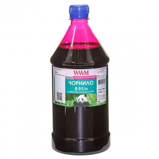 Ink for Brother DCP-T520, DCP-T520W WWM B51 Magenta 1000g B51/M-4 Ink for Brother DCP-T520, DCP-T520W WWM B51 Magenta 1000g B51/M-4