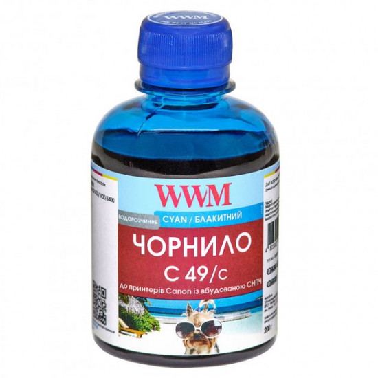 Чернила для Canon PIXMA G2420 WWM 200г C49/C Чернила для Canon PIXMA G2420 WWM 200г C49/C