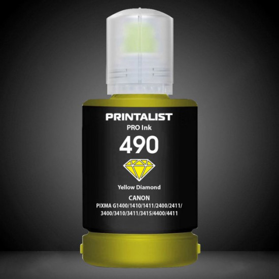 Чорнило для Canon 490 INK SET PRINTALIST 490 Yellow 140г PL490Y Чорнило для Canon 490 INK SET PRINTALIST 490 Yellow 140г PL490Y