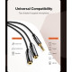 Cable UGREEN AV134 3.5mm Male to 2 Female Audio Cable 20cm Black (20816) Cable UGREEN AV134 3.5mm Male to 2 Female Audio Cable 20cm Black (20816)