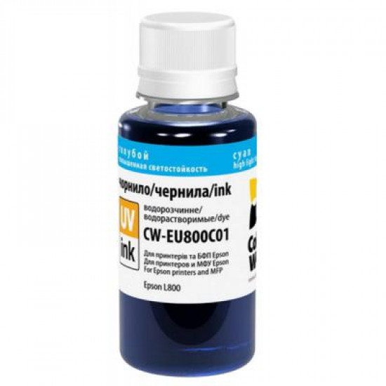 ColorWay ink Epson L800 Cyan EU800C (CW-EU800C01). 56638 ColorWay ink Epson L800 Cyan EU800C (CW-EU800C01). 56638