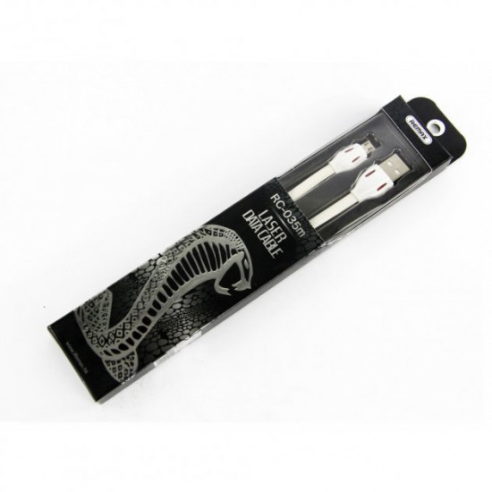 Кабель Remax Laser MicroUSB 1m White (RC-035m) Кабель Remax Laser MicroUSB 1m White (RC-035m)