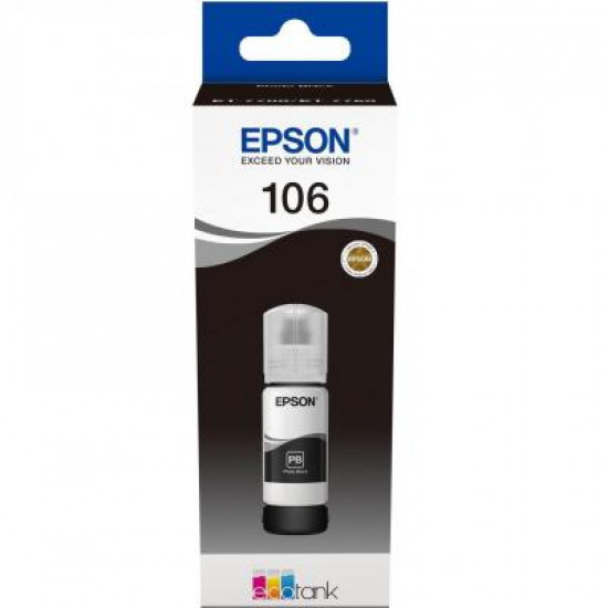Контейнер с чернилами EPSON 106 black (C13T00R140). 43838 Контейнер с чернилами EPSON 106 black (C13T00R140). 43838