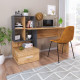 Desk for the children's room, cabinet made of chipboard 1490x500x1055 mm Wotan oak/graphite Blonski 45945 Desk for the children's room, cabinet made of chipboard 1490x500x1055 mm Wotan oak/graphite Blonski 45945