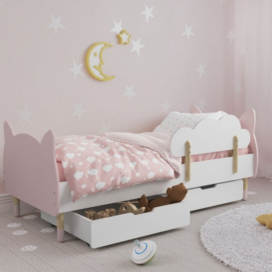 Children's bed Cat KidsBunkBed pink color 1164x770x650 mm MD- 1231 Children's bed Cat KidsBunkBed pink color 1164x770x650 mm MD- 1231