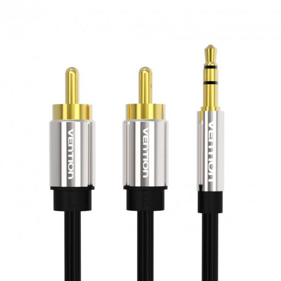 Cable Vention AUX 3.5 mm M - 2xRCA M, 1 m, Black (BCFBF) Cable Vention AUX 3.5 mm M - 2xRCA M, 1 m, Black (BCFBF)