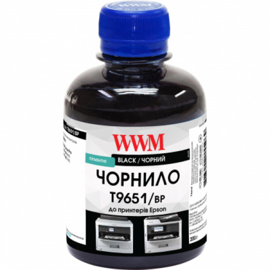 Чорнило WWM Epson WF-M5799DWF/WF-M5299DW 200г Black Pigmented (T9651/BP) Чорнило WWM Epson WF-M5799DWF/WF-M5299DW 200г Black Pigmented (T9651/BP)