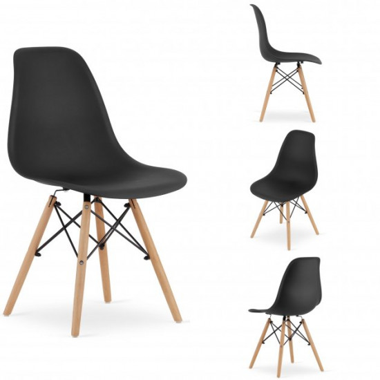 Kitchen chairs set 4 pieces LBT OSAKA black (9499) Kitchen chairs set 4 pieces LBT OSAKA black (9499)