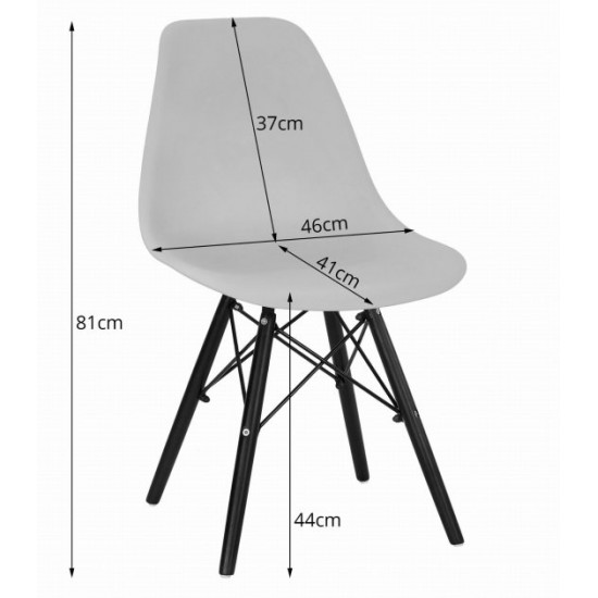 Kitchen chairs set 4 pieces LBT OSAKA black (9499) Kitchen chairs set 4 pieces LBT OSAKA black (9499)