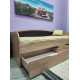 Bed Family furniture workshop Drimka 190 sonoma with brown back Bed Family furniture workshop Drimka 190 sonoma with brown back