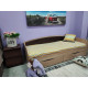 Bed Family furniture workshop Drimka 190 sonoma with brown back Bed Family furniture workshop Drimka 190 sonoma with brown back