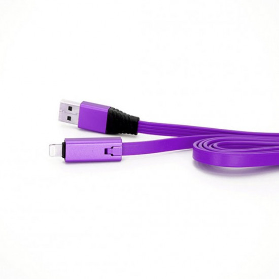 Charger cable that can be cut 2A purple for iPhone iPad iPod 8pin Lightning Charger cable that can be cut 2A purple for iPhone iPad iPod 8pin Lightning