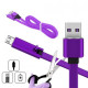 Charger cable that can be cut 2A purple for iPhone iPad iPod 8pin Lightning Charger cable that can be cut 2A purple for iPhone iPad iPod 8pin Lightning