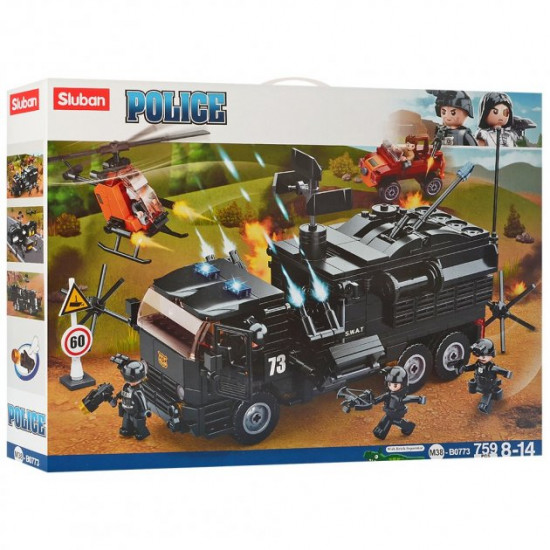 Constructor police SLUBAN transport, figures, 759 parts (M38-B0773) Constructor police SLUBAN transport, figures, 759 parts (M38-B0773)