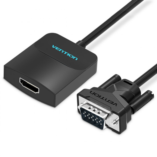 Перехідник Vention VGA-HDMI, 0.2 m, зі звуком та живленням (ACNBB) Перехідник Vention VGA-HDMI, 0.2 m, зі звуком та живленням (ACNBB)