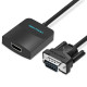 Перехідник Vention VGA-HDMI, 0.2 m, зі звуком та живленням (ACNBB) Перехідник Vention VGA-HDMI, 0.2 m, зі звуком та живленням (ACNBB)