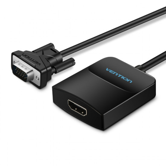 Перехідник Vention VGA-HDMI, 0.2 m, зі звуком та живленням (ACNBB) Перехідник Vention VGA-HDMI, 0.2 m, зі звуком та живленням (ACNBB)